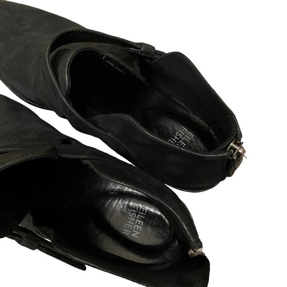 Eileen fisher black suede bootie boots ankle size 10 - Picture 3 of 12